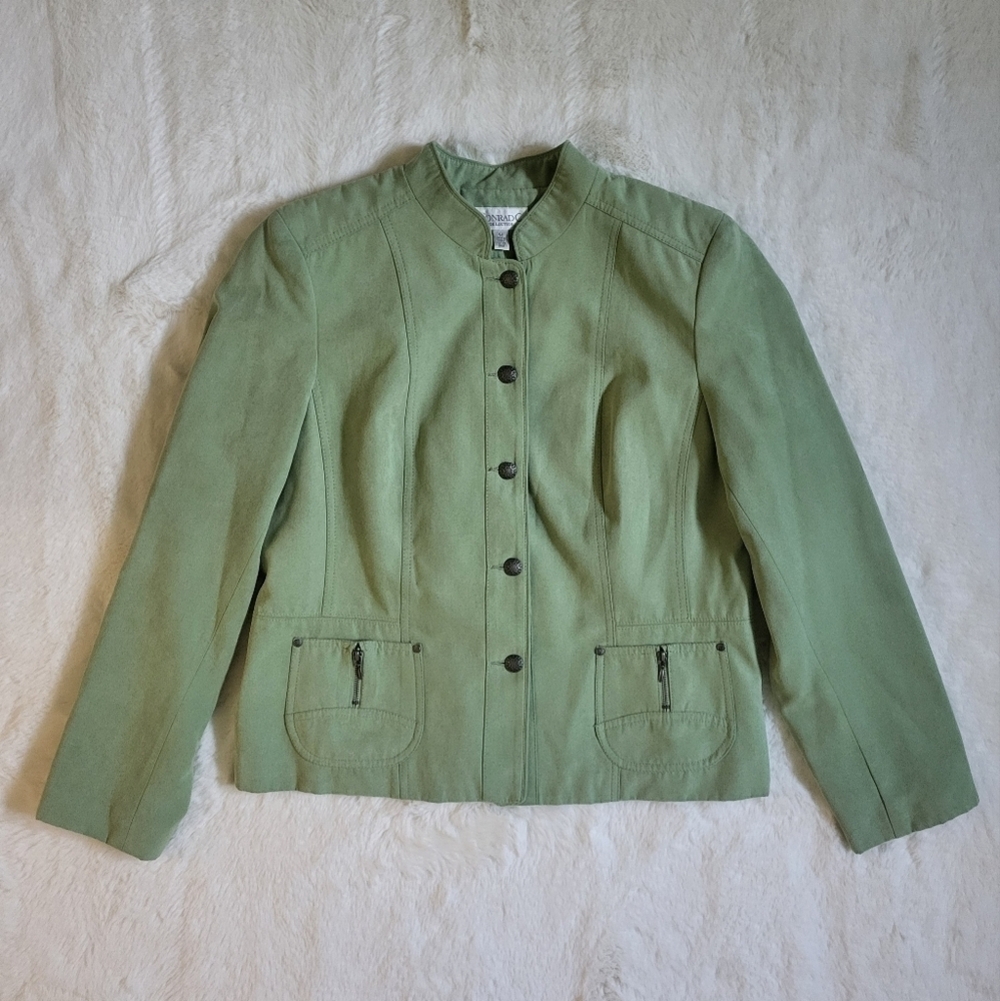 ConradC Faux Suede Women's Button Down Jacket Size 14 - Picture 5 of 12
